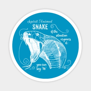 Spirit animal - Snake white Magnet